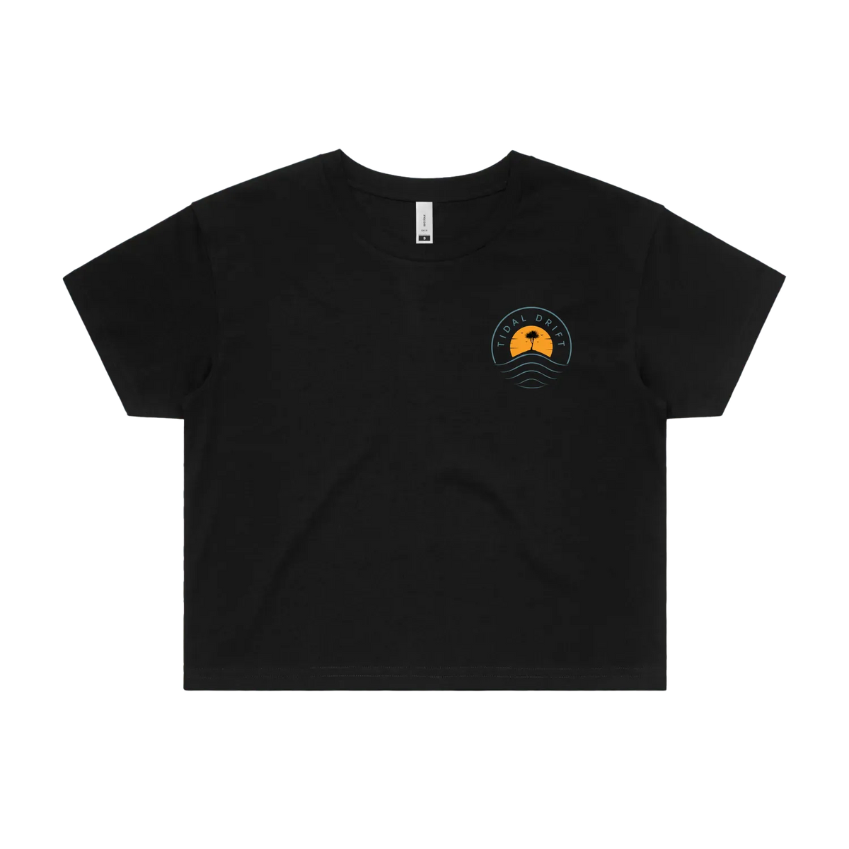 Black front flat lay