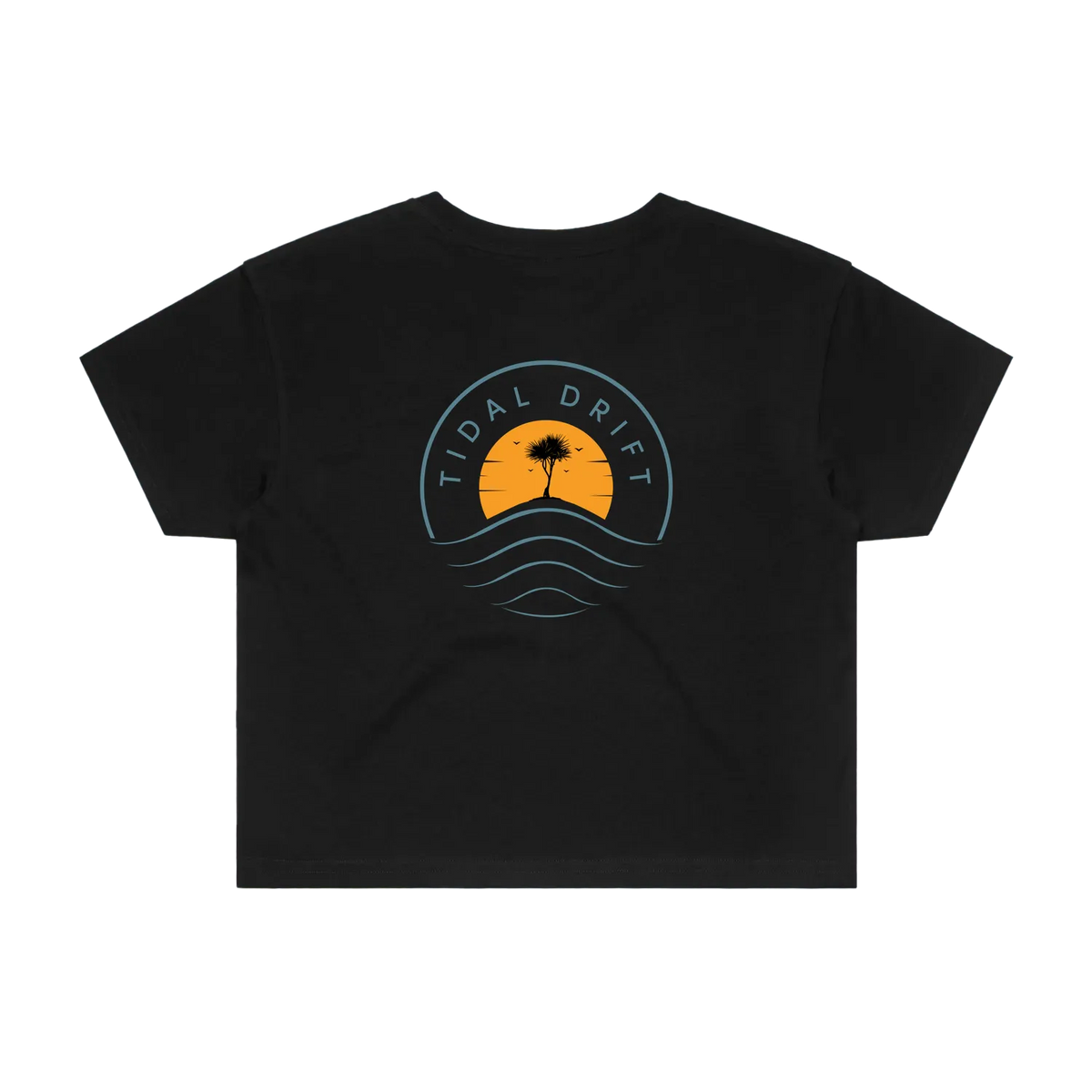 Tidal Drift Classic Women's Crop Tee