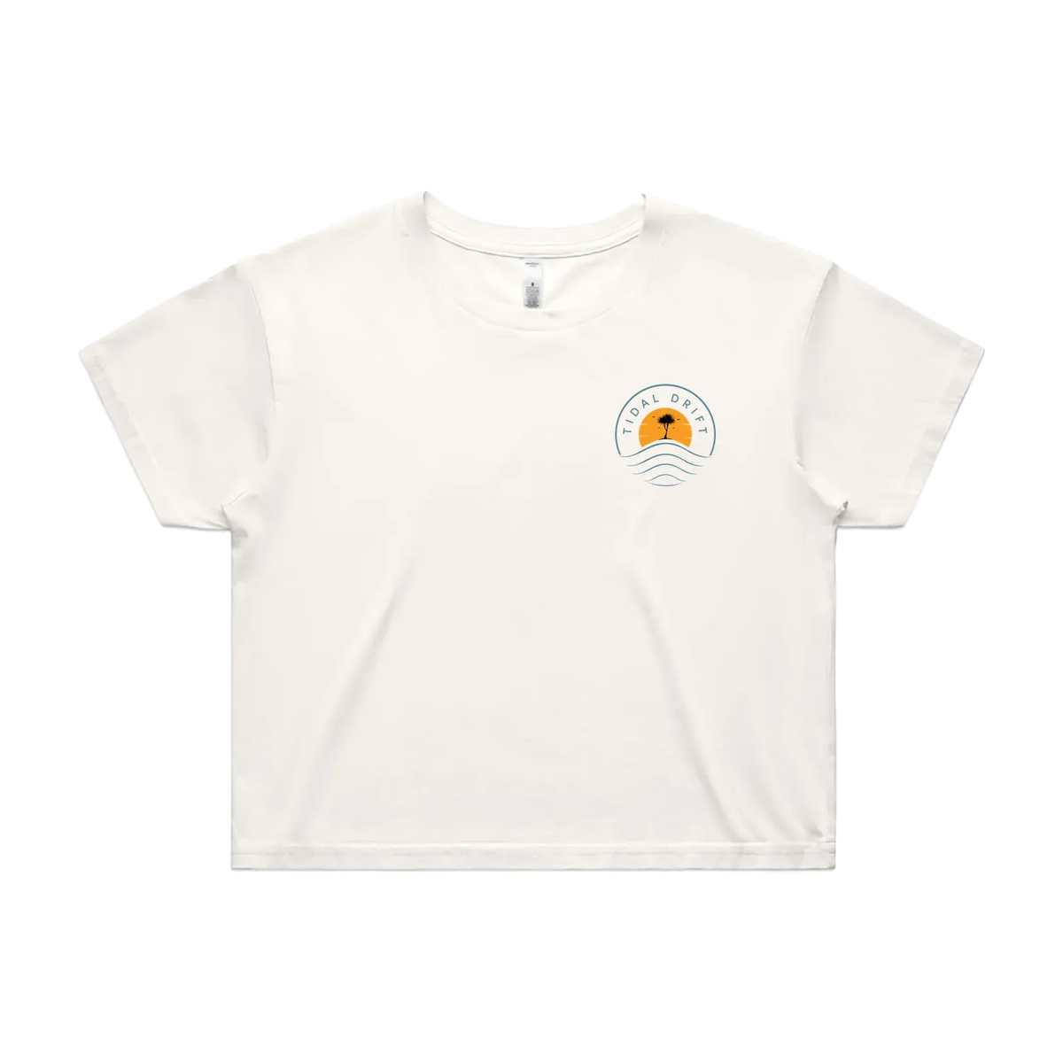 Tidal Drift Classic Women's Crop Tee
