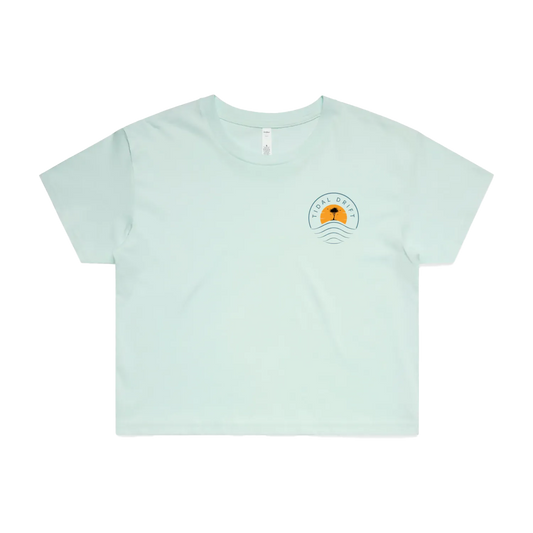 Tidal Drift Classic Women's Crop Tee